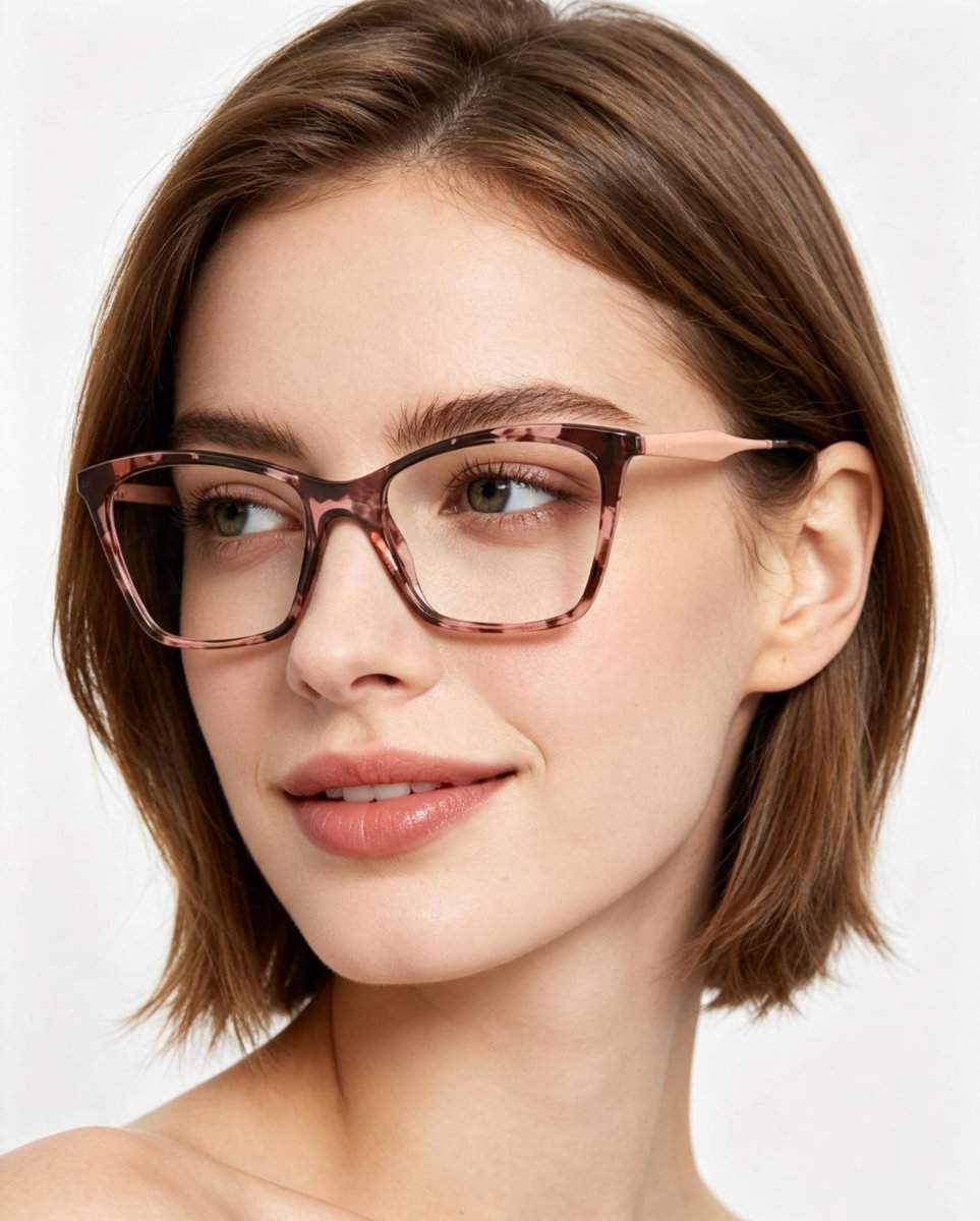 Óculos Receituário VOGUE VO 5624 53-17 3199 (Acetato Mesclado Rosê e Marrom/Hastes Metal Dourado)