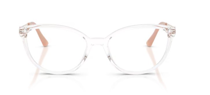 Óculos Receituário VOGUE VO 5721-L 53-17 W745 (Acetato Transparente/Hastes em Metal Dourado Rosê)