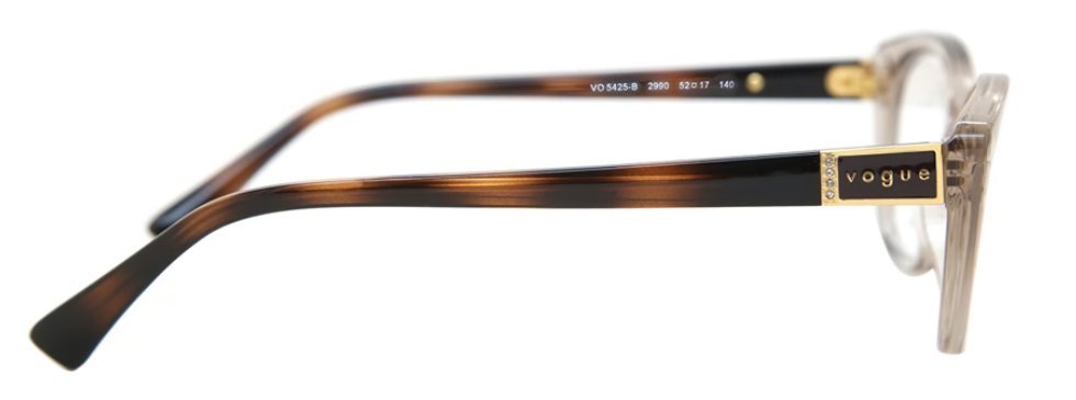 Óculos Receituário VOGUE VO 5425-B 54-17 2990 (Acetato Caramelo Translúcido/Hastes Acetato Marrom Tartaruga)