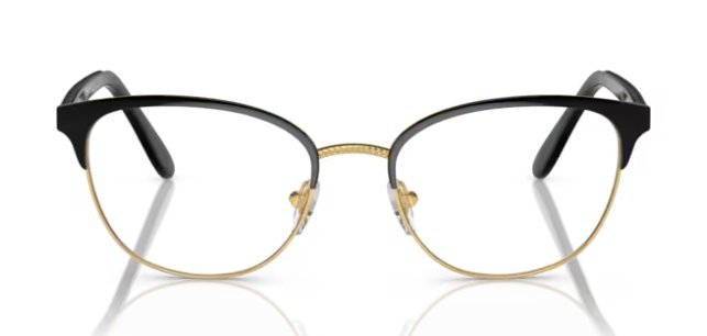 Óculos Receituário VOGUE VO 4088 52-18 352 (Metal Superior Preto Brilhante e Inferior Dourado Brilhante)