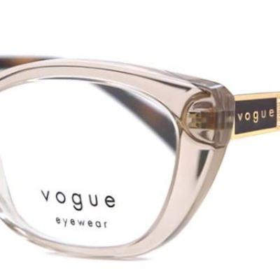 Óculos Receituário VOGUE VO 5425-B 54-17 2990 (Acetato Caramelo Translúcido/Hastes Acetato Marrom Tartaruga)