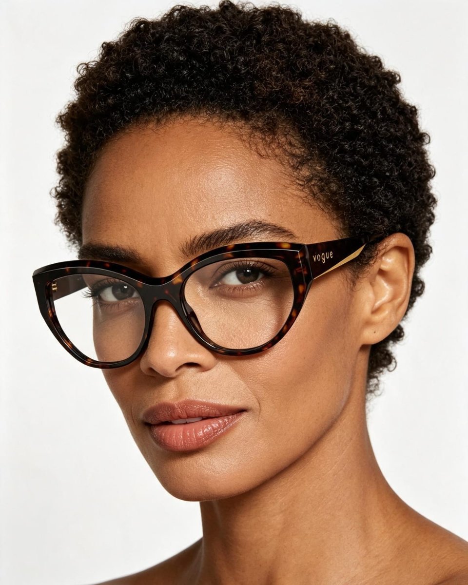 Óculos Receituário VOGUE VO 5560 53-18 W656 (Acetato Marrom Tartaruga/Hastes em Metal Marrom e Dourado)
