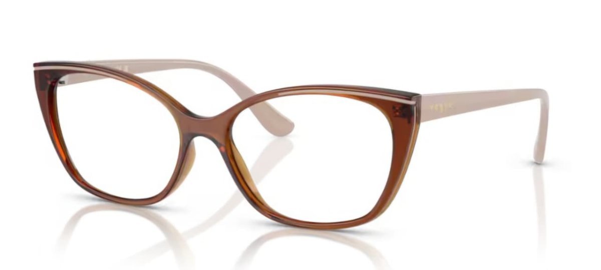 Óculos Receituário VOGUE VO 5590-L 55-16 2949 (Acetato Marrom Escuro Translúcido)