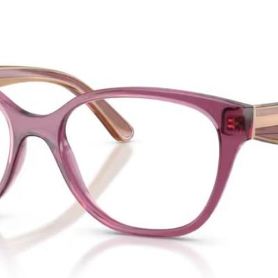Óculos Receituário VOGUE VO 5712 53-17 3227 (Acetato Roxo Translúcido/Hastes Mescladas Roxo e Caramelo)
